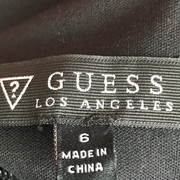 Black velour Guess dress with crystals. - Picture 3 of 4